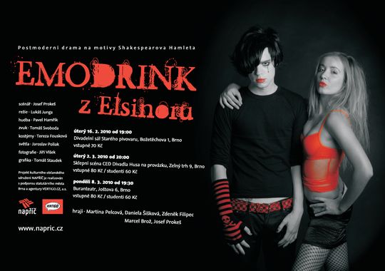 Plakát na Emodrink z Elsinoru – únor a březen 2010